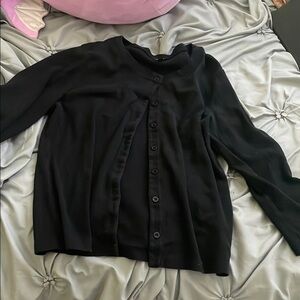 Rafaella Black Button Down Shirt